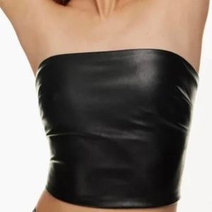 Aritzia Enclave Faux Leather Tube Top